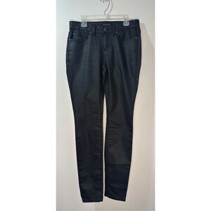 Eileen Fisher organic cotton blend black women’s waxed casual pant size 2 #24-17